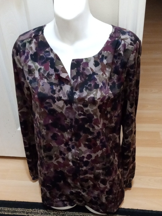 Mexx Tops - Mexx Purple and Olive Floral Long-Sleeve Blouse
